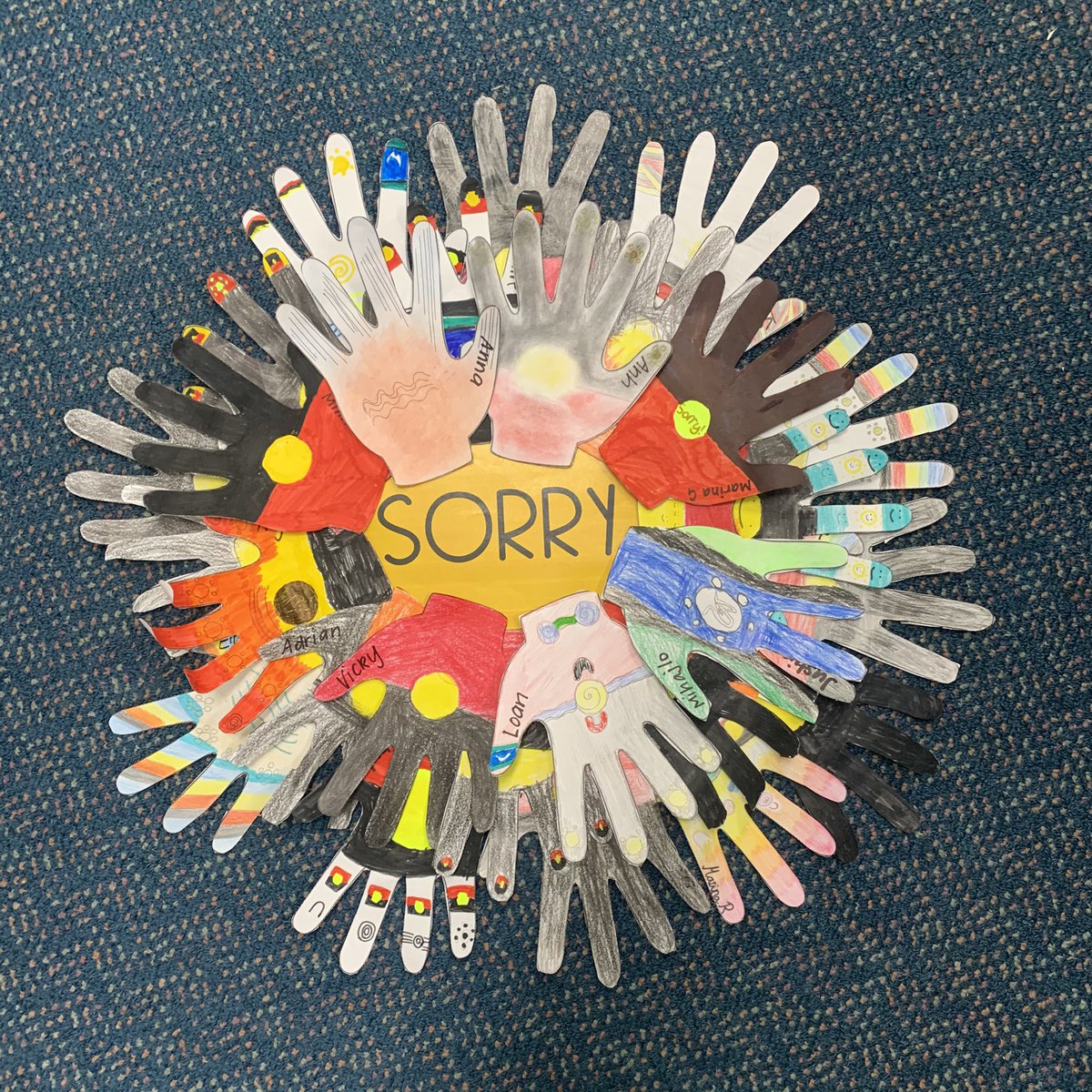 Today, 3/4M remembered and acknowledged the mistreatment of Aboriginal and Torres Strait Islander Peoples. #SorryDay #ReconciliationWeek <a href="/FairWestPS/">Fairfield West PS</a> <a href="/Genelle029/">Genelle Petruszenko</a>