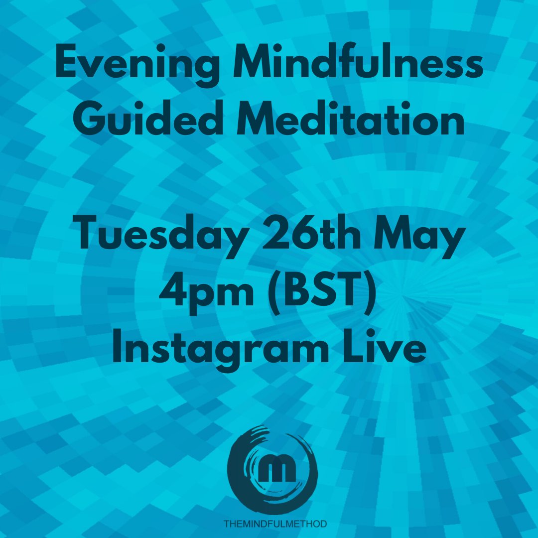 mindfulmethoduk's tweet photo. Today's free guided mindfulness meditation will be looking at labelling our thoughts and emotional balance. No previous experience necessary - good for beginners and experienced practitioners - 4pm (BST) on Instagram Live
Click on the link to join us - https://t.co/wmTat4i5Zi https://t.co/KPu1g3Pnv5