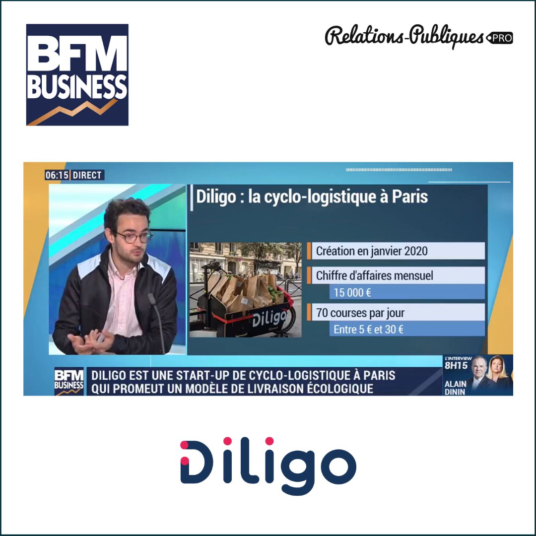 François Mayaud a créé <a href="/DiligoSolutions/">Diligo</a>, une société qui livre des marchandises à Paris avec des vélos-cargo🚲pour les #commerçants, traiteurs, épiciers, fleuristes ou brasseurs de bières👌Une alternative écologique et responsable présentée sur <a href="/bfmbusiness/">BFM Business</a> #ecologie #velo