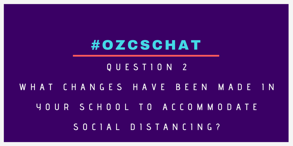 ozcschat's tweet photo. Q2: What changes have been made in your school to accommodate social distancing?
#ozcschat https://t.co/isCOXygmnI