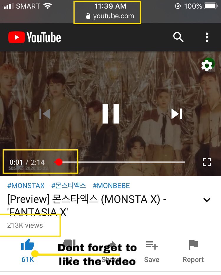 YOUTUBE STREAMING SAMPLE ENTRY-Always put 2 screenshots per stream. One at the start and one at the end.-All highlighted parts below must be visible
