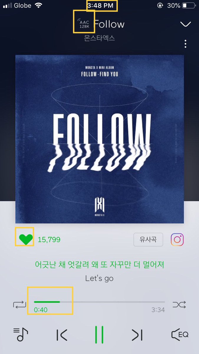 MELON AND GENIE STREAMING SAMPLE ENTRY-One screenshot is acceptable but make sure the play bar is in the middle of the song-All the highlighted parts must be visible and don’t forget to check that you are streaming on AAC -Dont forget to like the song