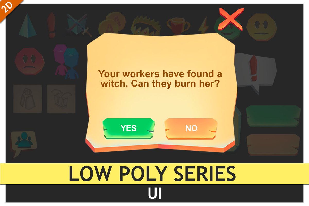 abony_int's tweet photo. New version of Low Poly - UI Pack is available now in #Unity #AssetStore! Add new icons, buttons and few screen previews.

Voucher for free download: ASV-FJPV-PYY3-4CYQ-XLWC-73TG

We will be very grateful for the rate and review!

#asset #unity3d #news #indiedev https://t.co/e8NArAFNdL