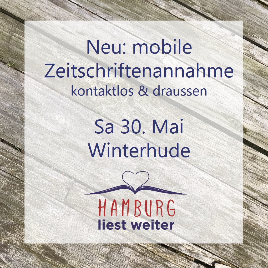 Jetzt Samstag mobile Zeitschriftenannahme in Winterhude - kontaktlos &amp; draussen! Alles Infos auf hamburgliestweiter.org &amp; hier instagram.com/p/CApB27eHeYn/ [Werbung wg. Verlinkungen | unpaid &amp; no affiliation] #sharingiscaring #einfachmachen #socent #sozial #lokal #nachhaltig