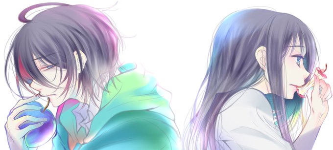 この絵すごい気に入っているのですが、こういうタッチでまた何か描きたいな～…… #みんなの描いた横顔が見たい 