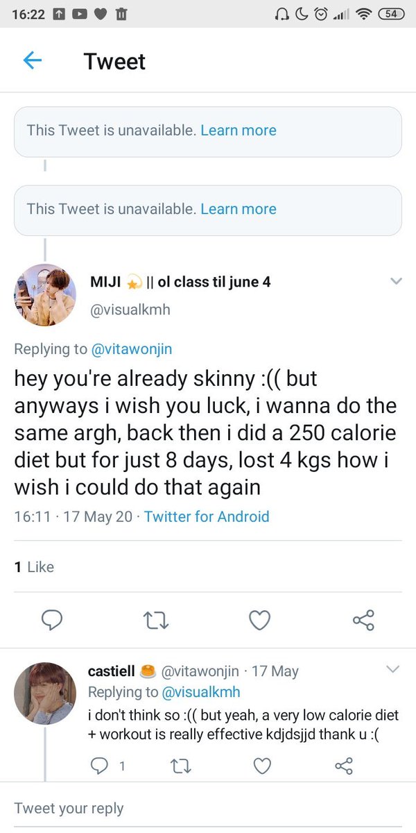tw // promoting unhealthy diets on a public acc and going to the extremes of encouraging it. need i remind you that low calorie diets are not recommendable especially at your age. stop acting like a goddamn nutritionist. you’re a stan acc
