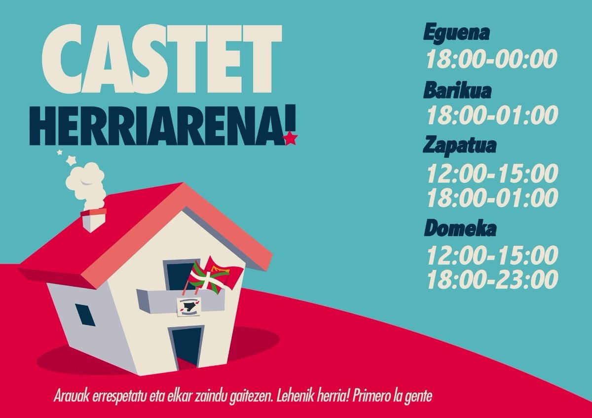 Bueltan da Zaldibarko Castet Elkartea. 😀✊

#CastetHerriarena #goraherria