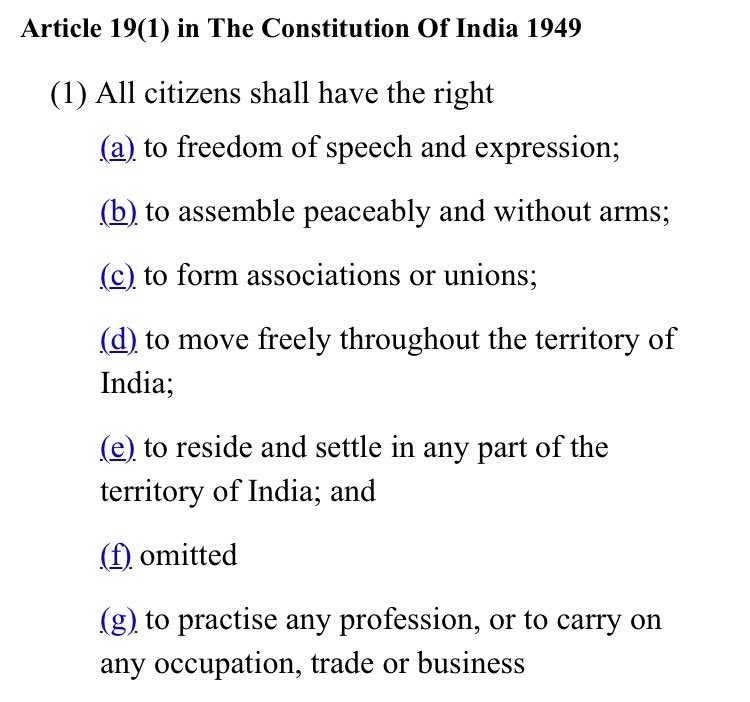 article 19 of indian constitution