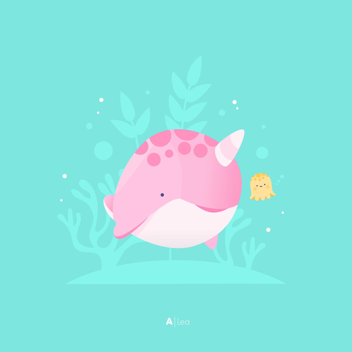 geekchicalex's tweet image. This is a message from Nuna and her little buddy Ink to say ‘Just keep swimming. You’re doing great and you got this!’ 💗 #illustration #kidlit