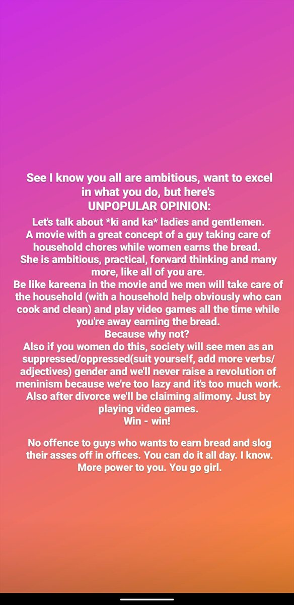 prateekdontwari's tweet image. #UnpopularOpinion 
#kiandka @KareenaOnline @arjunk26