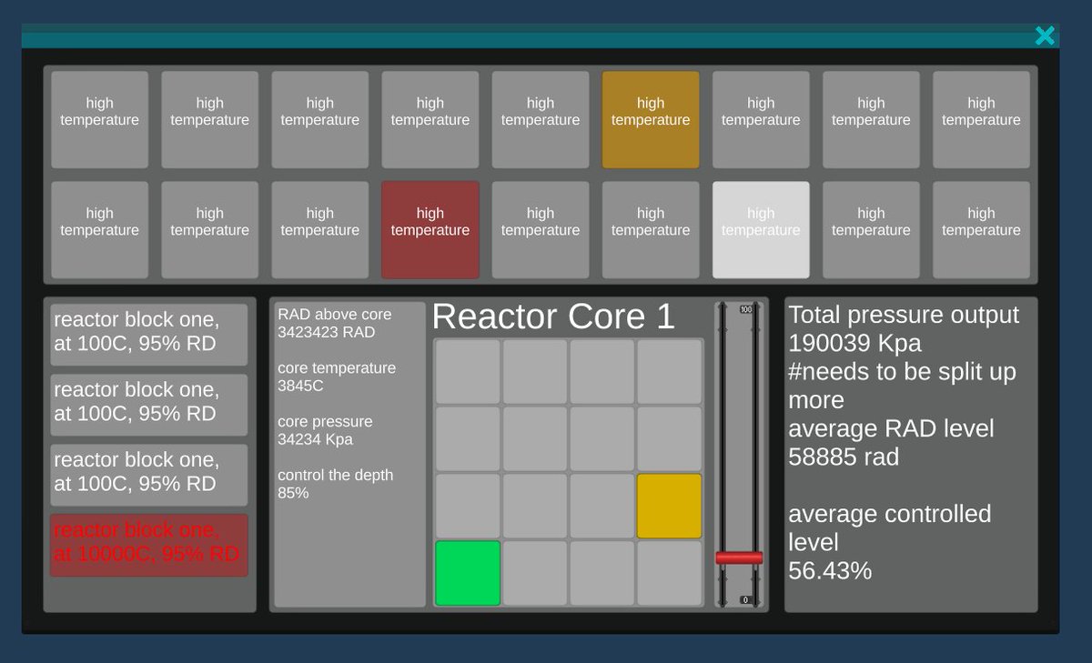 Unitystation13's tweet photo. Hacking too "simple" for you?
Here's the planned UI for the reactor controller. We're sure you can handle the risk of a thermonuclear explosion. https://t.co/bVgB0P2SnJ