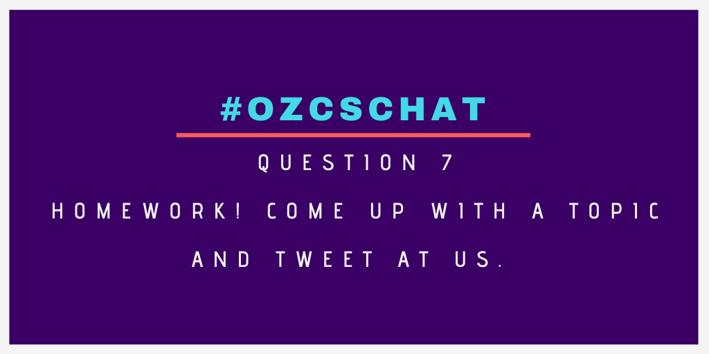 ozcschat's tweet photo. That's a wrap! Thanks everyone! And especially @c_l_garcia for the questions. Stay safe out there.
#ozcschat https://t.co/txO6dhZEwq