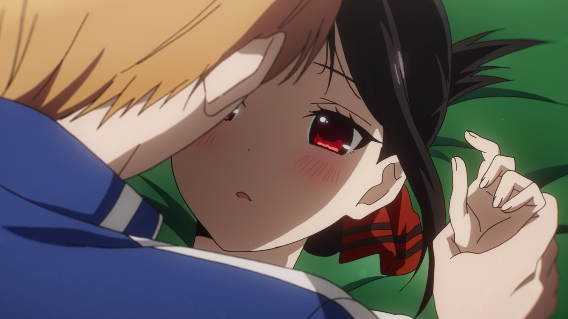 Miyuki and Kaguya almost kiss in Kaguya Sama Season 2 Episode 8