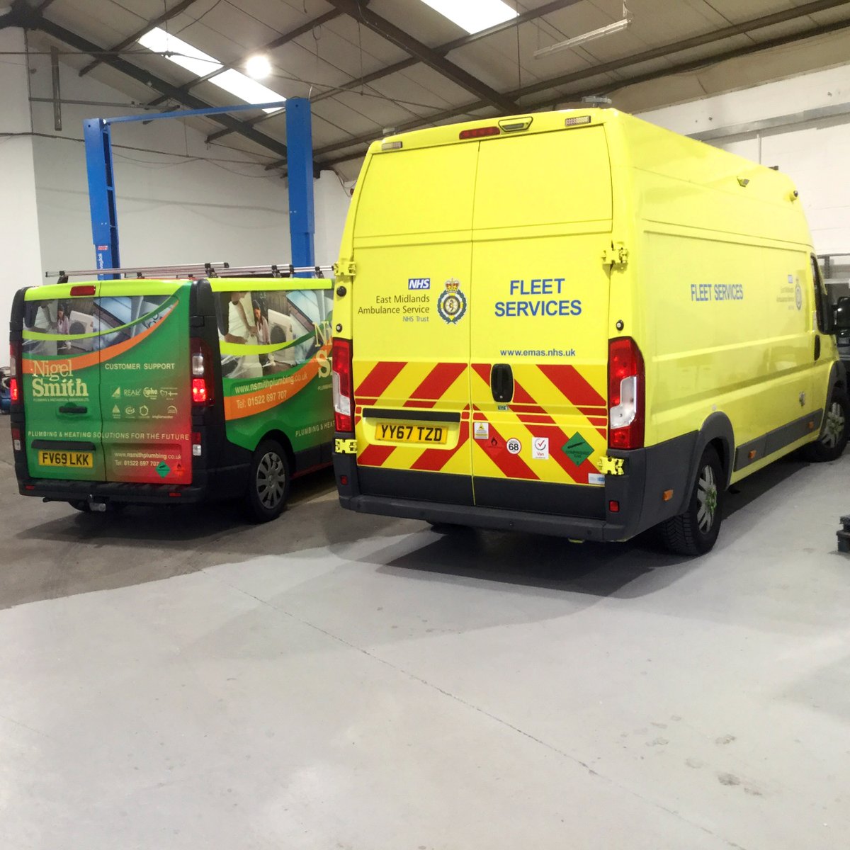 Nigel Smith #Plumbing &amp; #Heating complete another successful job completed installing overhead Reznor Heaters at The New 🚑 East Midlands Ambulance Service Fleet Logistics Unit 🚑 working alongside the #NHS during #COVID19