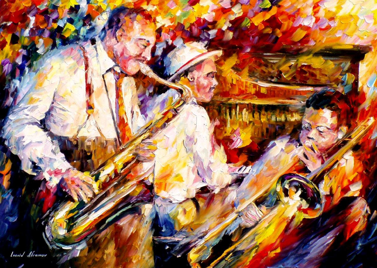 rubybrigg's tweet image. Jazz Trio by Leonid Afremov deviantart.com/leonidafremov/…
