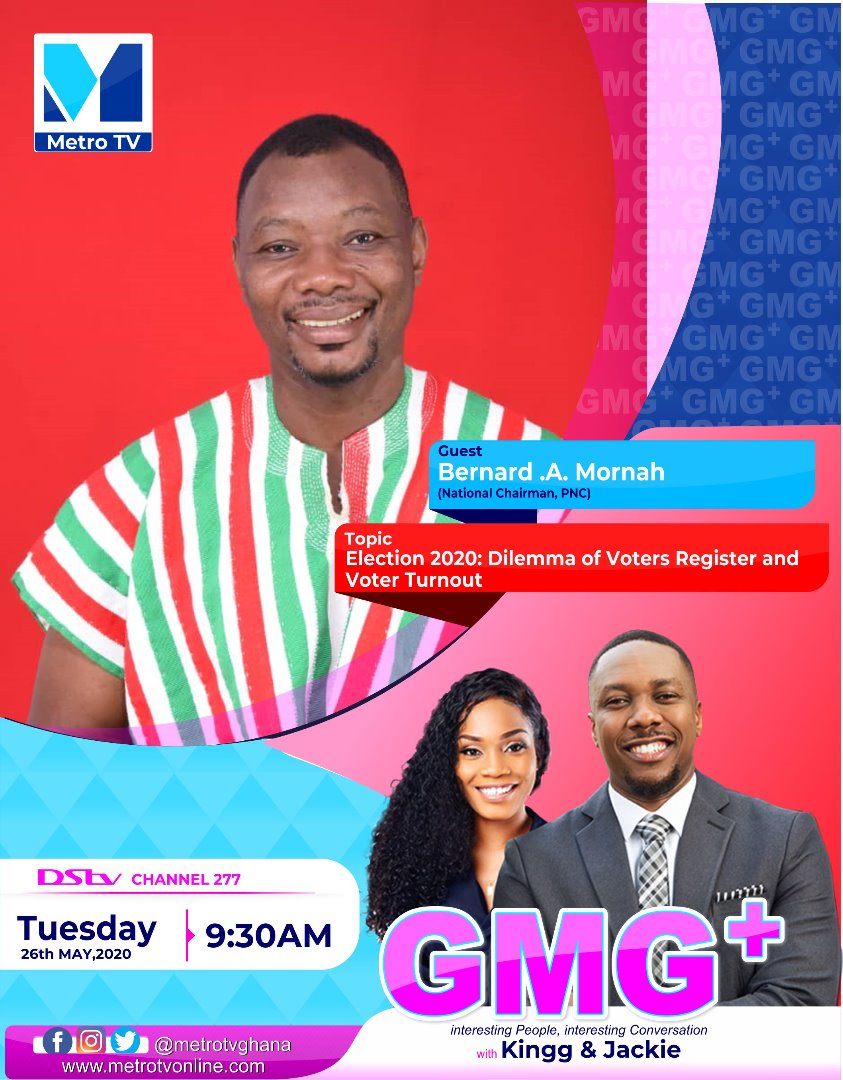 metrotvgh's tweet photo. Bernard A. Mornah will be joining @BlissKinggg & @_naaadukwei On #GMGPLUS at 9:30am
Don't miss!! https://t.co/QMPWyixqg8