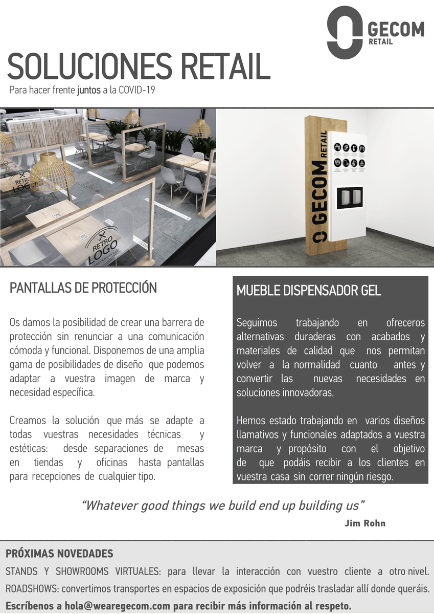 gecom_ec's tweet photo. ¿Necesitas ayuda con las nuevas medidas de protección para la COVID19? ¡Cuenta con nosotros😀!

 📞 +34 93 370 45 83
📩  hola@wearegecom.com

#hardworkpaysoff #teams #designers #COVID19 #solutions 
#trust #design #retail #design #gecom https://t.co/6jeD3FH6IA