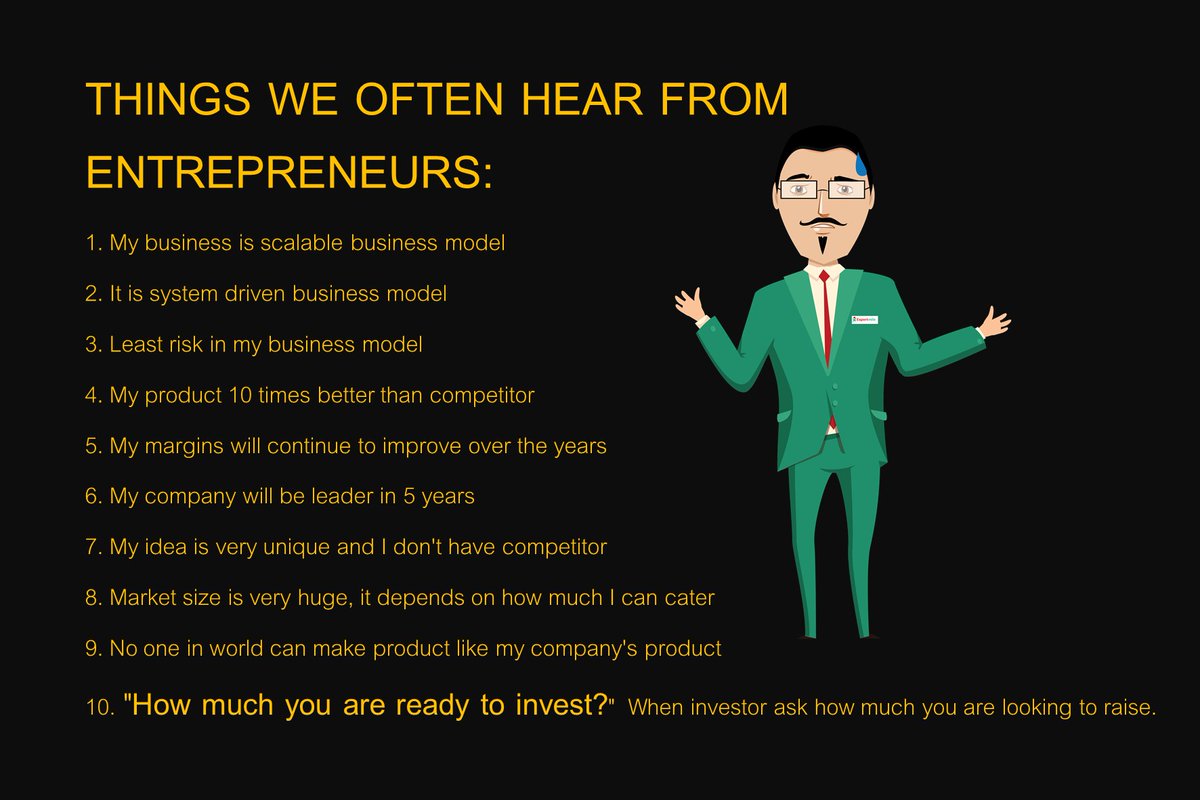 expertmile's tweet photo. #Entrepreneurship #startup
Most common answers from #business owners when they go to investor for fund raising.
#shortarticle https://t.co/WRy3dVaWF6