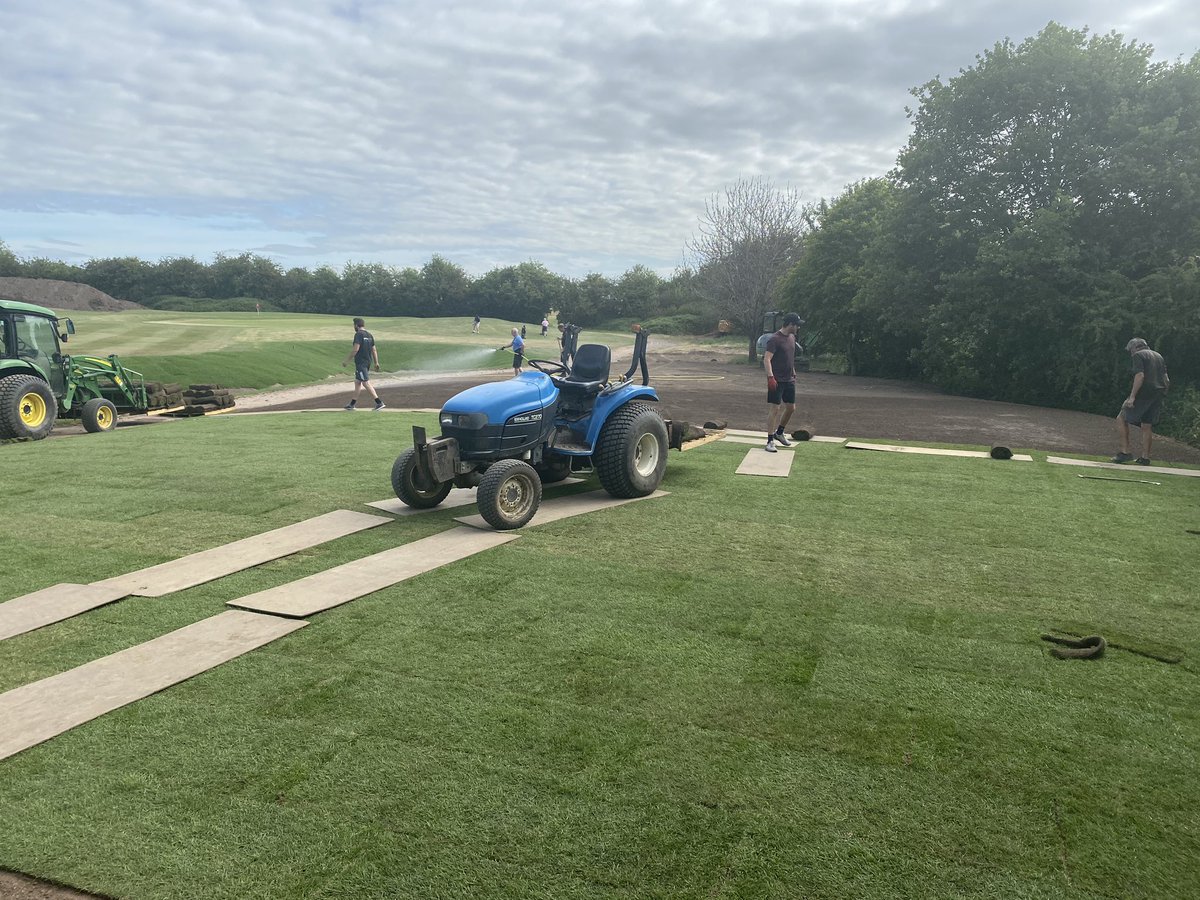 Turf masters in at the <a href="/thenottmshire/">The Nottinghamshire</a> completing the new 3rd hole of The Signature