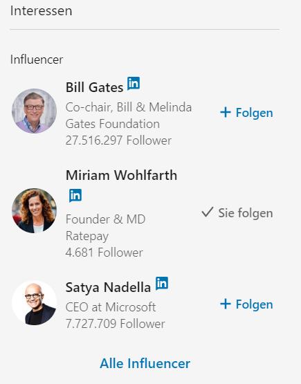 Zwar bin ich weder <a href="/BillGates/">Bill Gates</a> noch <a href="/satyanadella/">Satya Nadella</a>, trotzdem freue ich mich riesig über die Auszeichnung zum #LinkedIn Influencer 🎉 Vielen Dank an eine großartige Community! #Payment #Fintech #digitaleBildung #WomeninTech