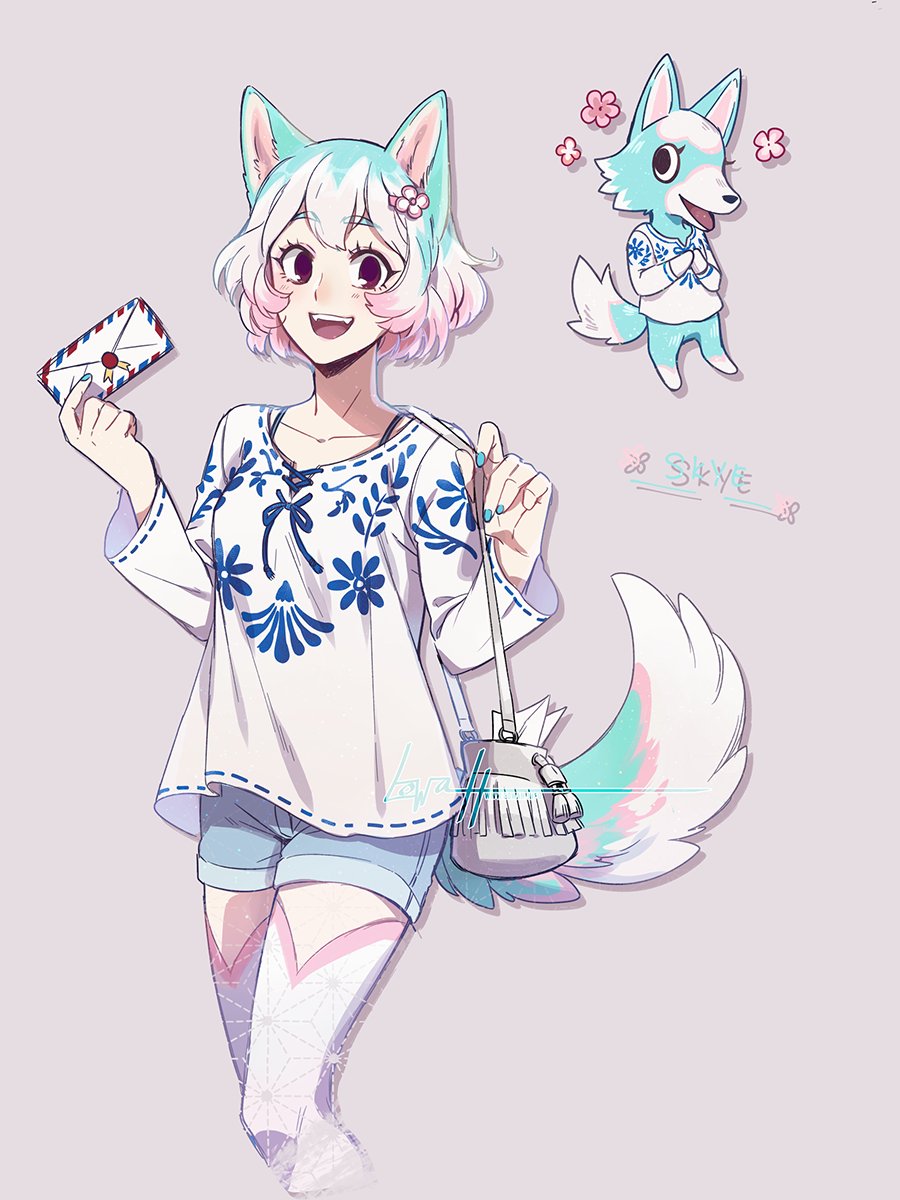 「[AC] My two wolf villagers Skye & Wolfga」|LOWAH is dead on the floorのイラスト