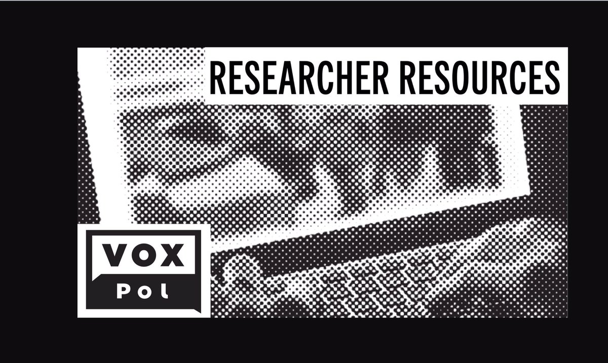 VOX-Pol is pleased to launch a new section of our website: Researcher Resources. This essential &amp; easy to navigate resource collects and categorises information for researchers working in the areas of online online extremism and terrorism... (1/11) #thread voxpol.eu/researcher-res…