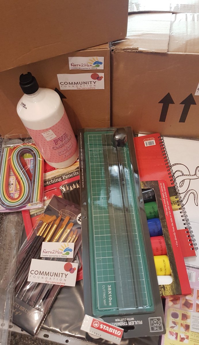 New online art project starting this week. Please 📧 contact@arts2heal for further info. Resources are ready to distribute thanks to #LancsCOVIDFund <a href="/Lancsfoundation/">Community Foundation for Lancashire</a> <a href="/NatEmergTrust/">National Emergencies Trust</a> #reduceisolation #COVID__19