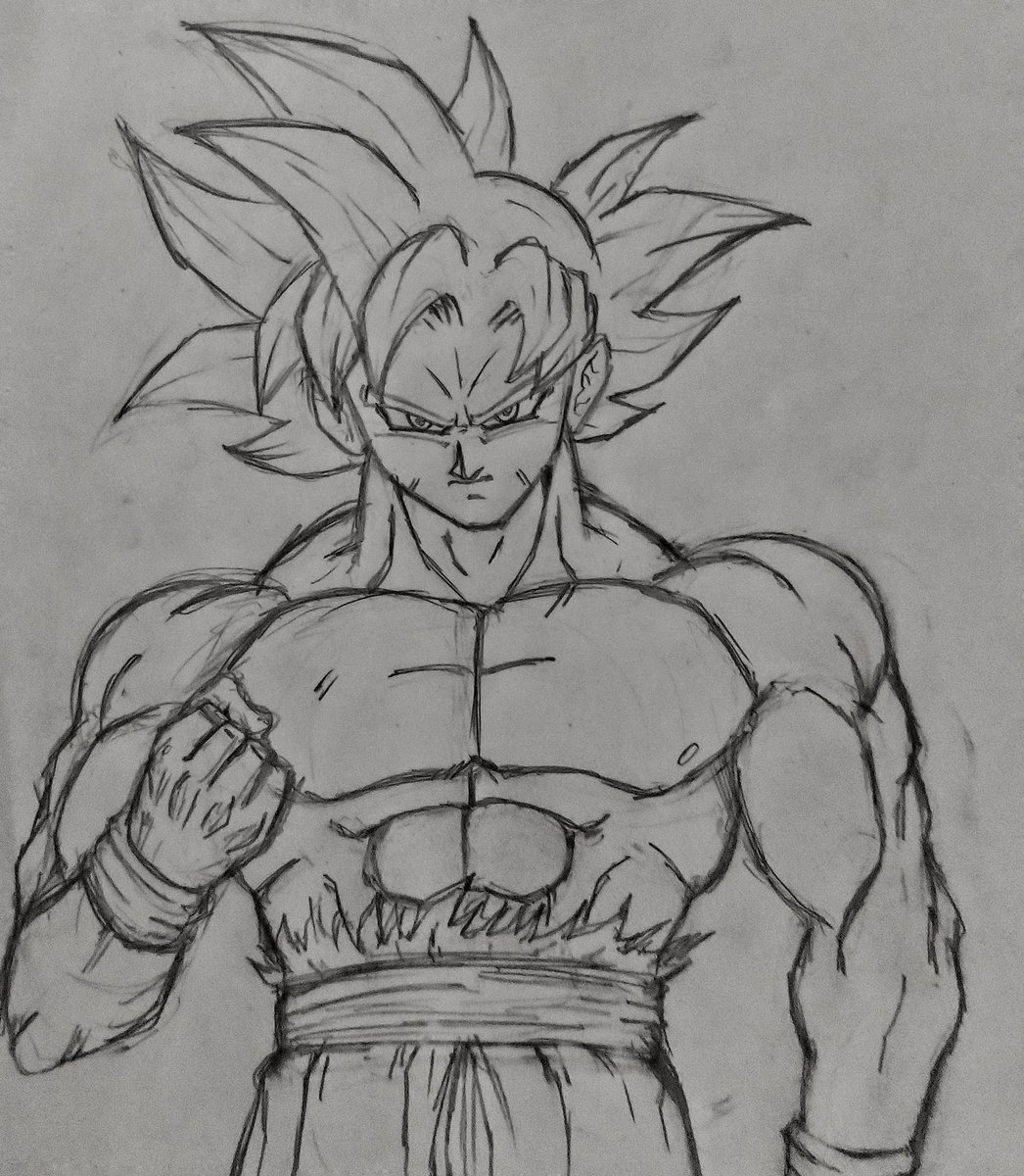 28 Collection Of Ultra Instinct Goku Drawing Easy  Goku Ultra Instinct  Drawing HD Png Download  vhv