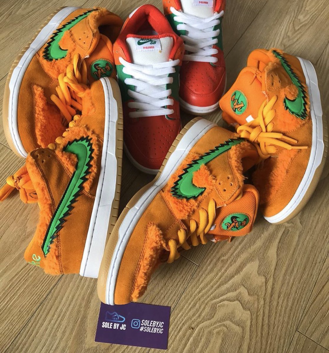 nike sb dunk low green spark