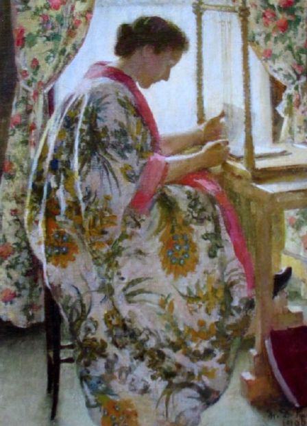 eRomanMe's tweet photo. Homenaje a quienes se dedican a la encuadernación. #lockdowndc #day63. "The Book Binder" de Marie Danforth Page. Fuente: https://t.co/cxyVe4vj3M https://t.co/Xu8tj8TGWB