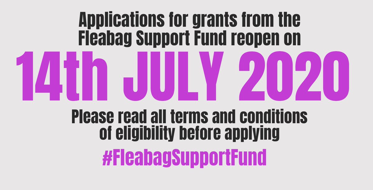 DryWrite (@drywrite) on Twitter photo 🌟BIG NEWS🌟 #FleabagSupportFund will reopen for grant applications on 14 July in partnership with <a href="/theRTF1839/">The Royal Theatrical Fund</a>. Do you love theatre and want to help the people who bring it to you? Please spread the word. #PeopleAreAllWeGot 🌟BIG NEWS🌟 #FleabagSupportFund will reopen for grant applications on 14 July in partnership with <a href="/theRTF1839/">The Royal Theatrical Fund</a>. Do you love theatre and want to help the people who bring it to you? Please spread the word. #PeopleAreAllWeGot