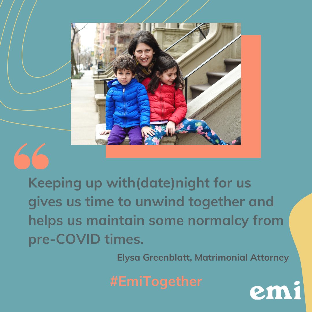 emicouple's tweet photo. Today on #EmiTogether we have Matrimonial Attorney Elysa Greenblatt. Click link in bio to read about some of the positive routines and experiences that came out as a result of SIP, and about how her job has changed from before the pandemic. https://t.co/iDq0MSop4I https://t.co/EGSlB6Mcew