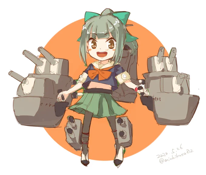 デフォルメ
#艦これ版深夜の真剣お絵描き60分一本勝負
#艦これ版真剣お絵描き60分一本勝負_20200526 