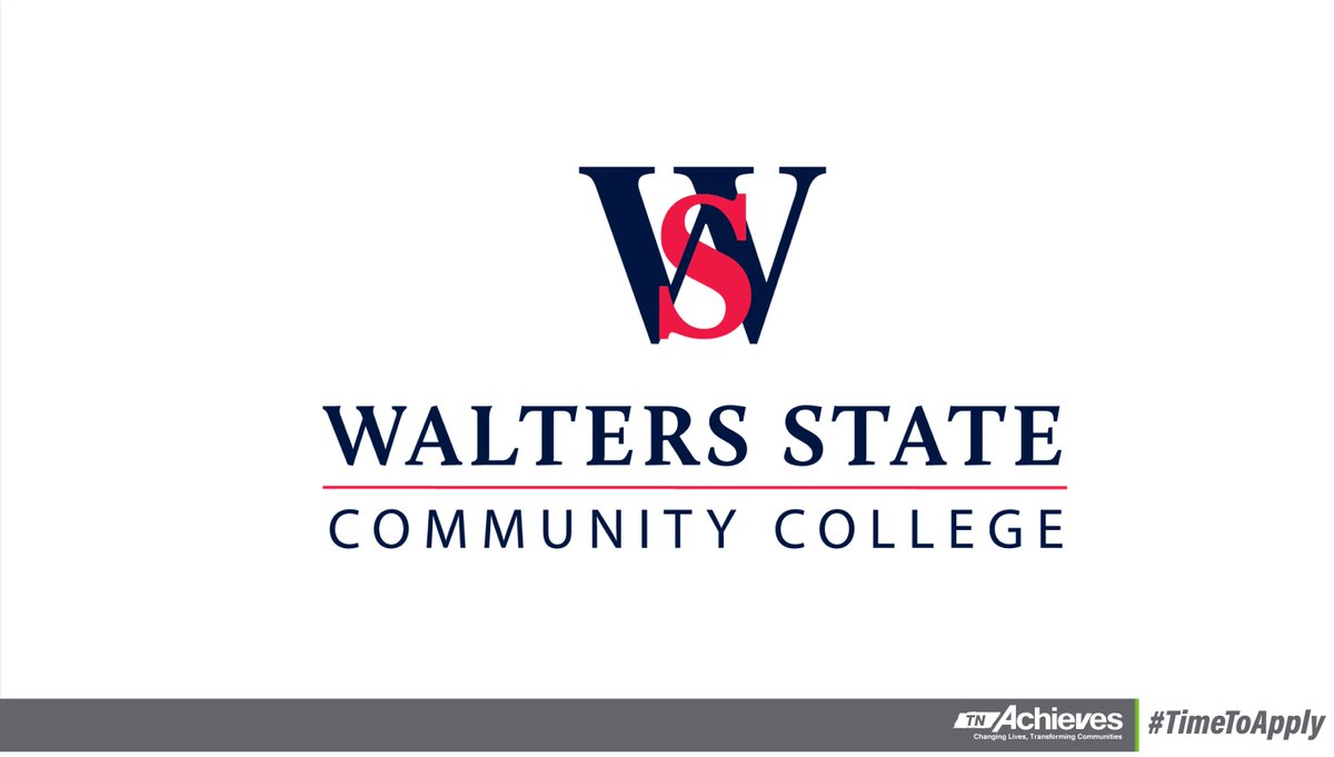 #TimeToApply TN Promise College Spotlight
<a href="/WaltersState/">Walters State</a> 

Apply to Walters State at ws.edu/admissions/app….

On top of TN Promise, Walters State awards guaranteed scholarships to high school seniors who meet certain academic requirements and/or dual enrollment criteria.