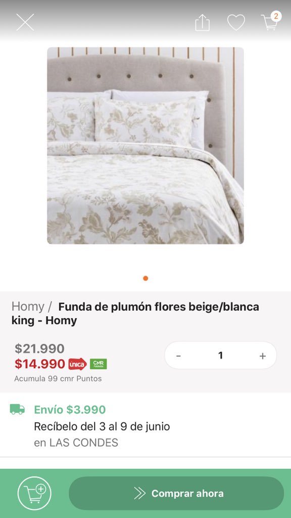 catalinamarind's tweet photo. Cuidado con @CMRchile  con oferta falsa en Linio. El sábado compré con CMR y me cobraron precio full, escribí 3 veces y no responden https://t.co/twfsqB3MWu