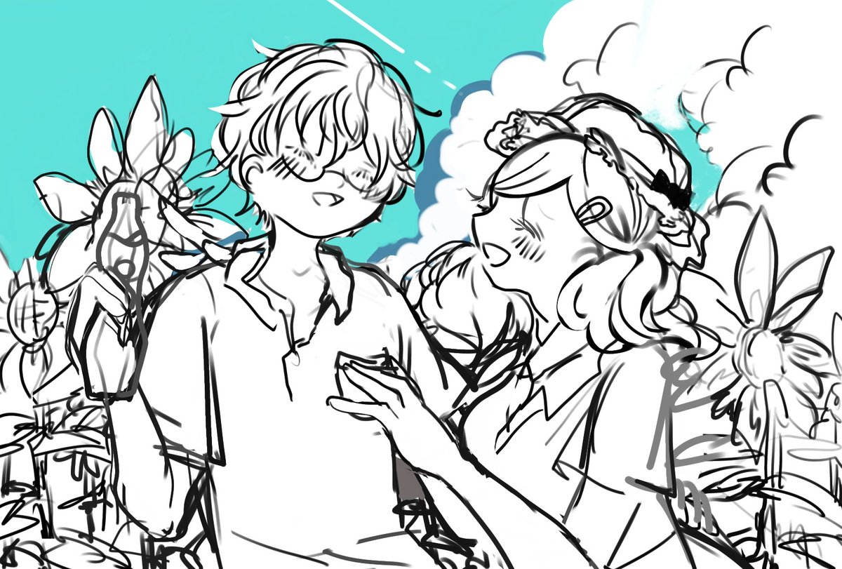 尻叩き用に主杏ちゃんの下書き載せとこ…