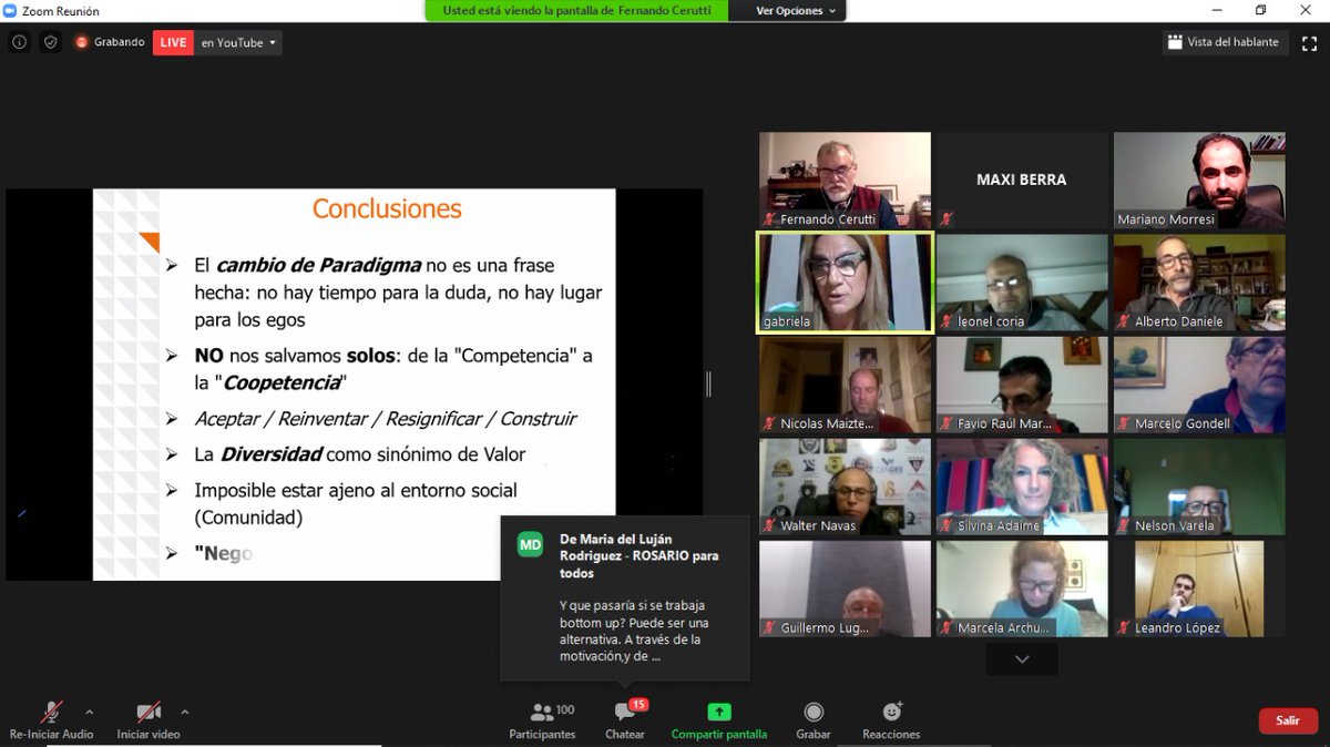 Puro_Management's tweet image. Gracias a todos los participantes del #ConversatorioEstrategico #4. Más de 150 personas de 10 países, discutiendo y proponiendo sobre Conducta Empresarial Responsable.
Facilitaron #GabyMüller y @fcerutti, con el apoyo de @mmorresig y @FundacionDenuo.