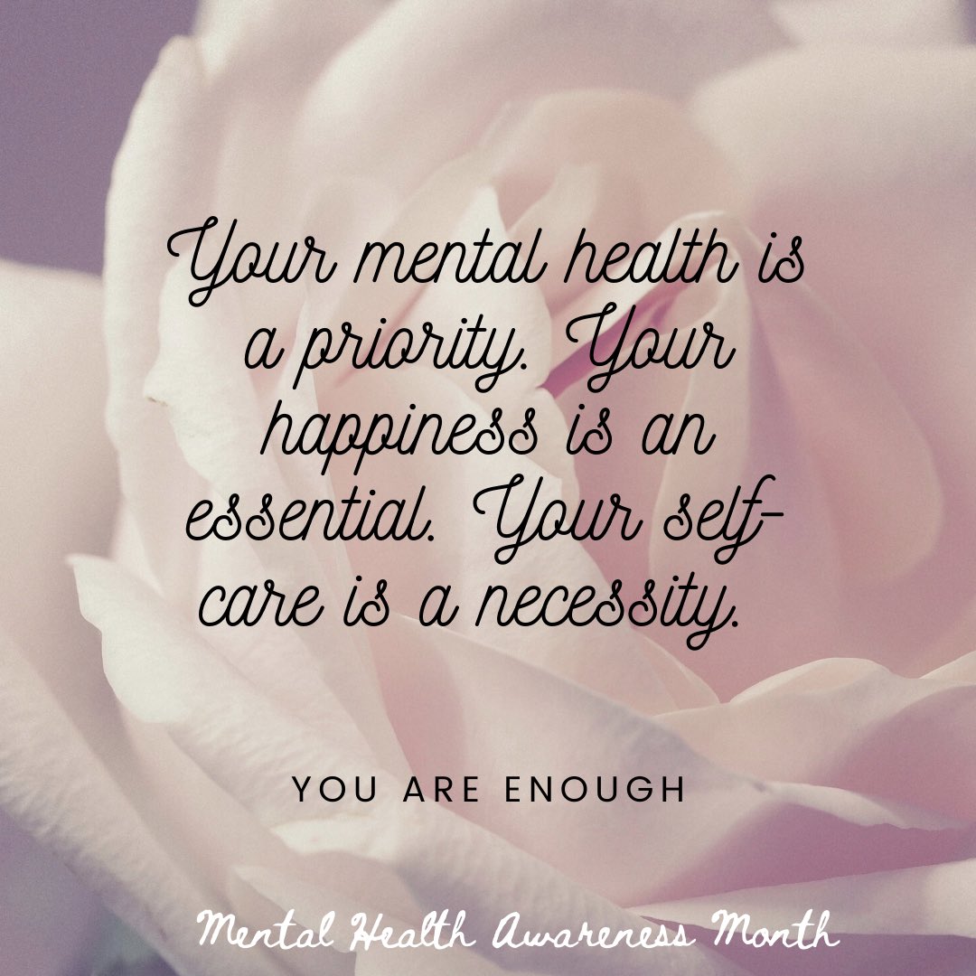 As we start the last week of #mentalhealthawareness month we need to remember that your mental health is something that needs tending all of the time.  You are important and you are worth the effort!  #mcstrong #mentalhealthishealth