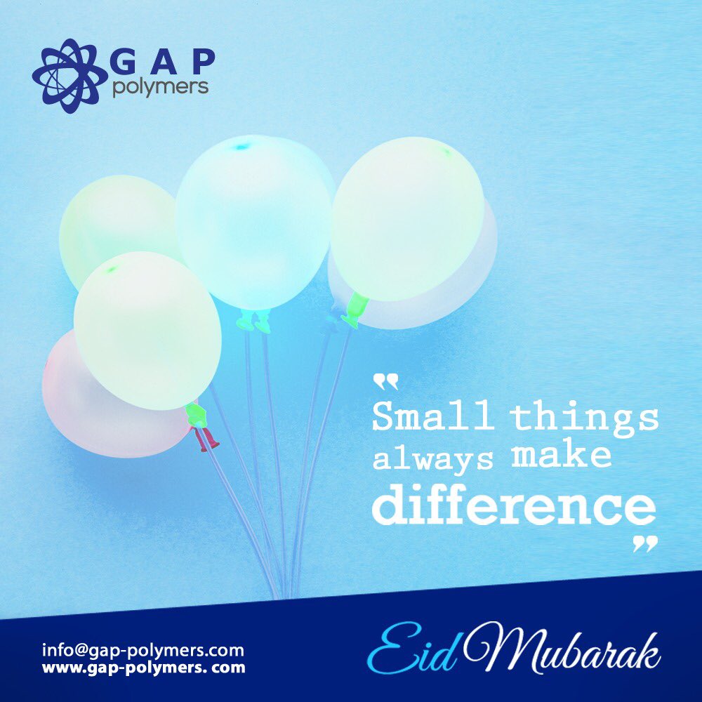 GPolymers's tweet photo. " Eid is the perfect occasion for us to share the happiness and tighten the bond of our relations."
Eid Mubarak!

#GAPPolymers
#plastics 
#Polymers https://t.co/rNKGwjmaMD