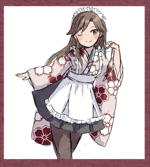 和服メイド荒潮です 