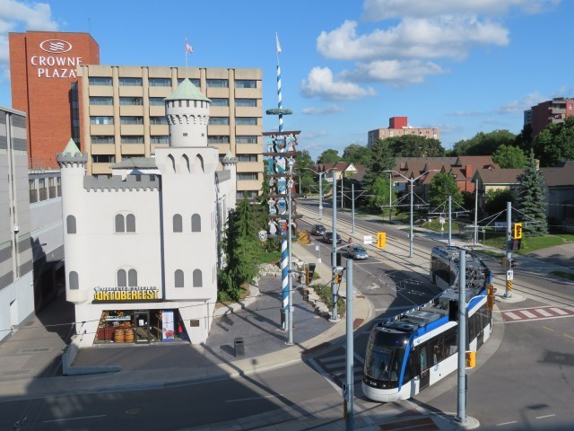 1) First, Urban integration. LRT can be anything from a 'commuter rail lite' (i.e. University Station) to an urban streetcar (i.e. Waterloo's ION).  #GreenLineYYC is both of these. Low-floor trains are standard now, and not having to build high station platforms is a big deal.