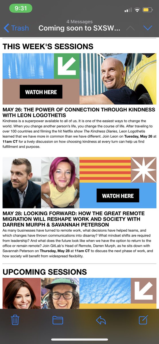 SavIsSavvy's tweet photo. There’s great virtual #SXSW content coming up, from @McConaughey, to @rachaelray, to @darrenmurph &amp; I on Thursday! 

Check out the content, and join us https://t.co/5Kb08HKlOJ 

#VirtualSXSW https://t.co/OSTPXbfbxx
