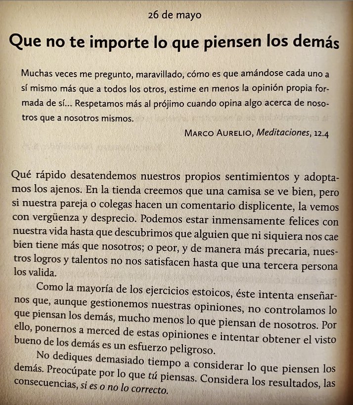 «Mi conciencia tiene para mí más peso que la opinión de todo el mundo» Marco Tulio Cicerón. #EstoicismoCotidiano