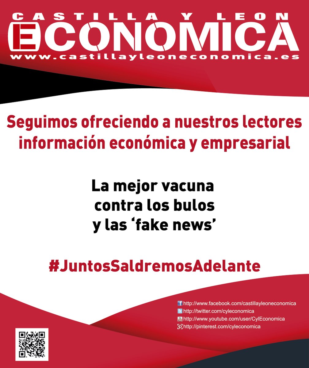 lalcaldeg's tweet photo. Seguimos ofreciendo a nuestros lectores #información #económica y #empresarial. @cyleconomica
, la mejor #vacuna contra los #bulos y las #FakeNews #JuntosSaldremosAdelante https://t.co/4xwU8bJ17a