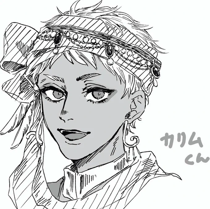 今日の落書きは友人達の推しの🕌と🐺です 