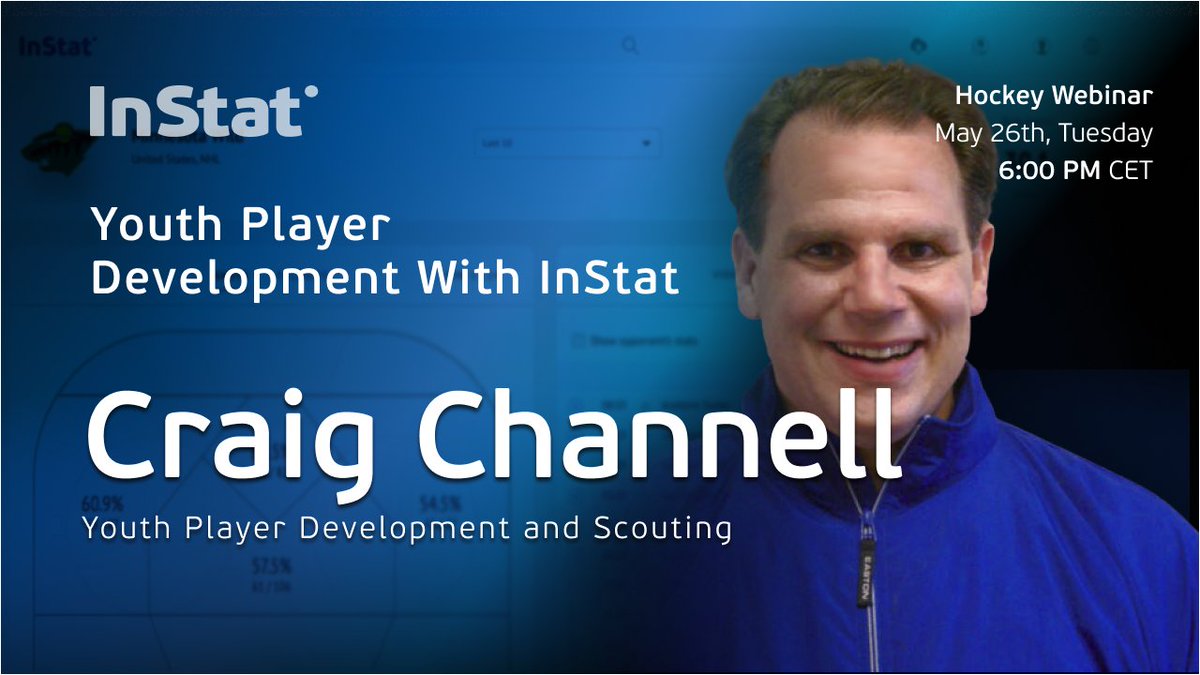 InStatHockey's tweet photo. Another episode of #InStatWebinar series today!
Today we talk about #IceHockey youth player development and scouting!
Tune in:
https://t.co/s4cBRP42IL
#Webinar #Scouting #InStatSport #InStatHockey
#YouthHockey #PlayerDevelopment #hockey24 https://t.co/MxZB1E6jRd