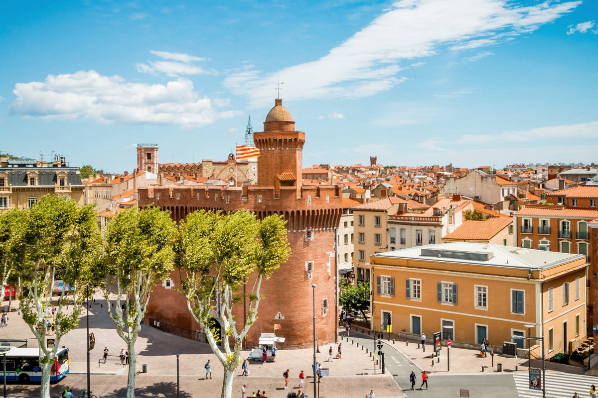  pyrénées-orientales (66)prefecture : perpignan(idk whether the stripes are horizontal or vertical so have both)the coast and the mountains are amazing, it feels authentic, honestly i can't think of a flaw. it's basically french catalonia and everybody loves catalonia