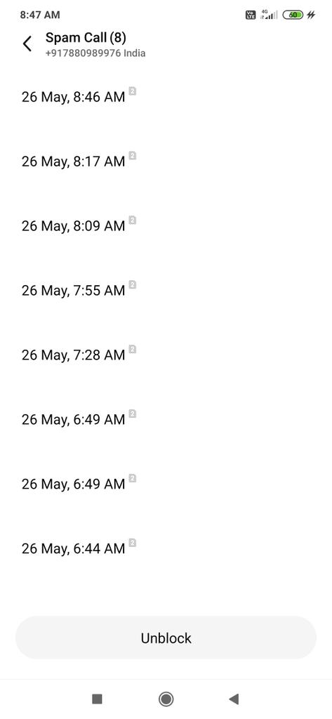 AvrilDsouza2's tweet photo. @MumbaiPolice I'm sorry to trouble you with this, but it's scary. I've been getting crank calls from this one mobile no since yday. And even though it is blocked the person has been calling nonstop (I get notifications that the blocked no has called since when) and just now again https://t.co/IyXOot2UMG