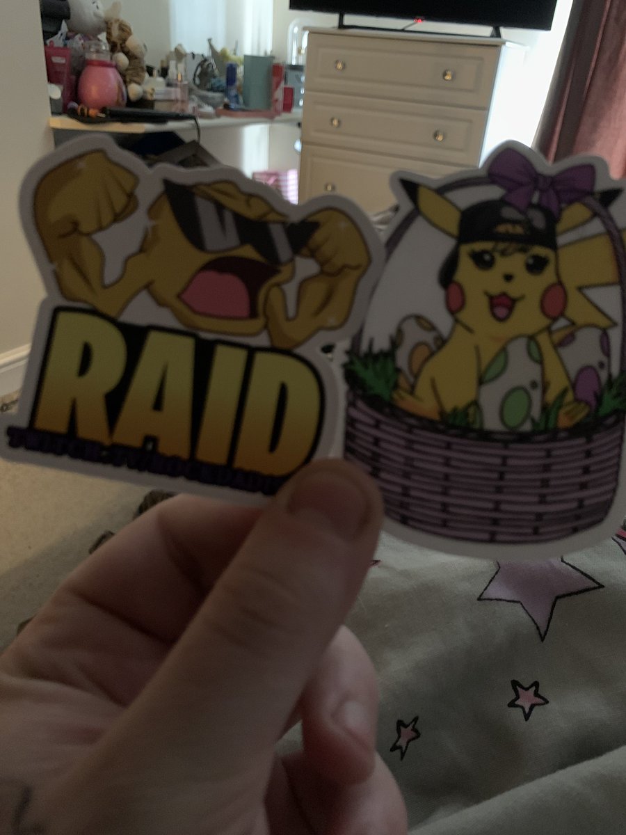 chaoticsturdy's tweet photo. when your lady wakes you up to tell you the mail man has delivered something.... thats right ;) they are here and we love them!!!! @rockmom85 @rockdad1984 #stickerhype https://t.co/7ESMYoXZpG