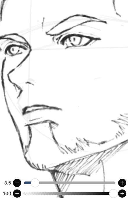 男らしい顔つきの絵とは🤔 